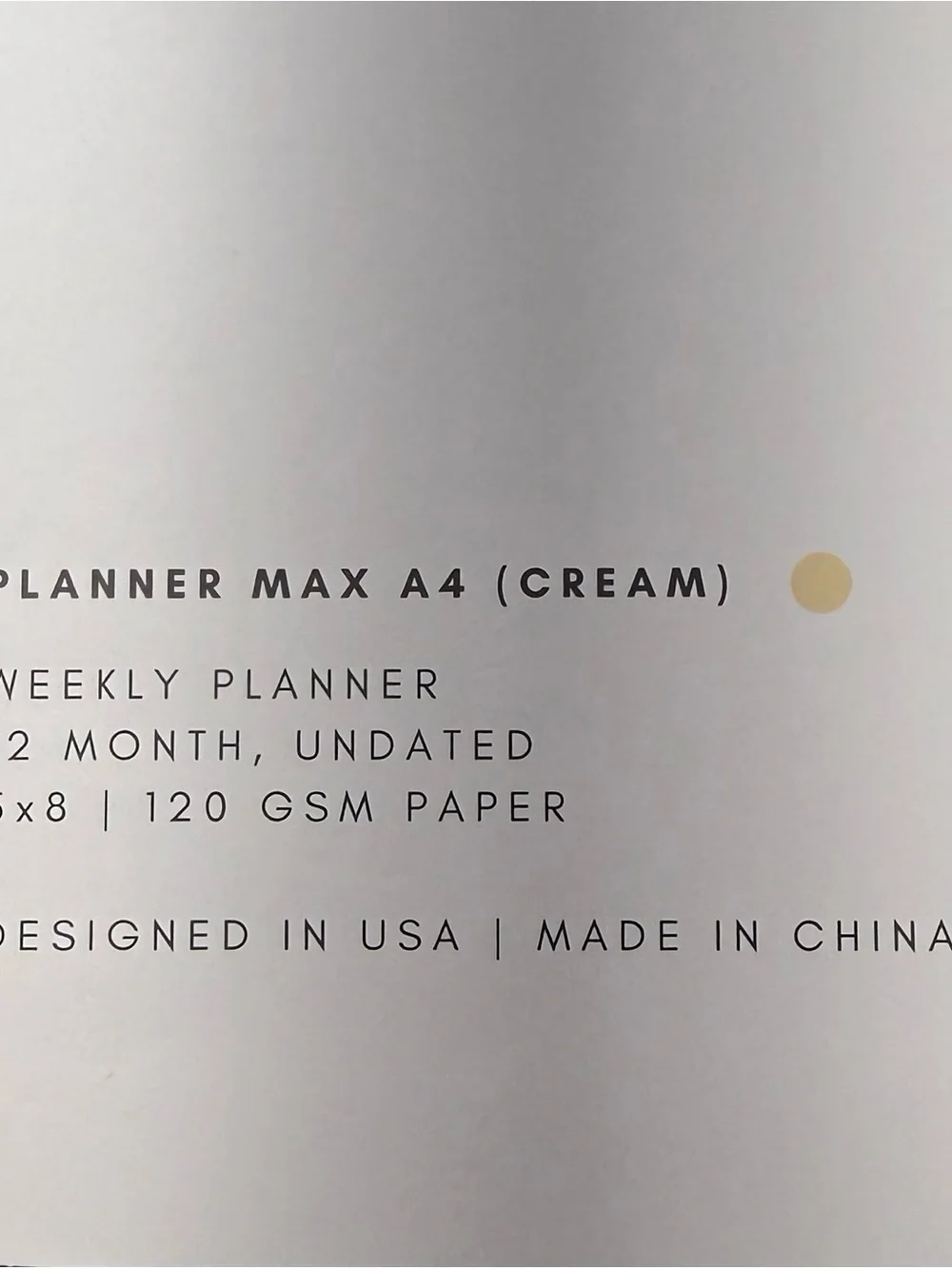 Planner Max 12-Month Weekly Planner - Cream New